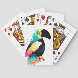 Toucan Wild Nature Animal Colors Art Malerei Spielkarten