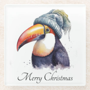 Toucan Winter Vibes, Brauch Glasuntersetzer