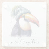 Toucan Winter Vibes, Brauch Glasuntersetzer (Rückseite)