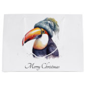 Toucan Winter Vibes, Brauch Große Geschenktüte (Vorderseite)