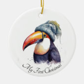 Toucan Winter Vibes, Brauch Keramik Ornament (Vorne)