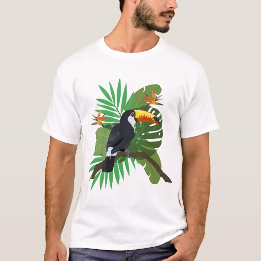 Toucan with leaves T-Shirt (Vorderseite)