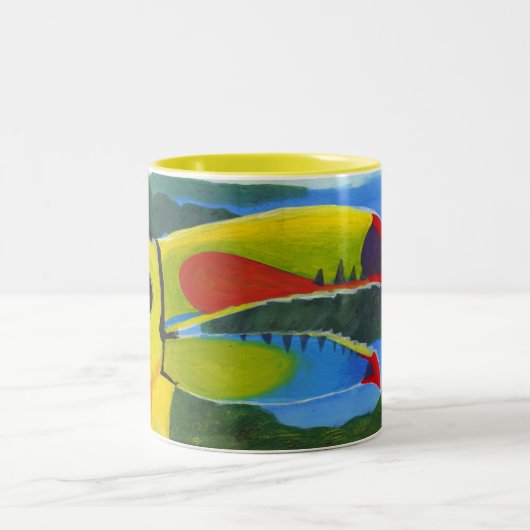 Toucan Zweifarbige Tasse (Mittel)