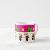 Toucans and Palm Trees Pink Espresso Cup Espressotasse (Vorderseite Rechts)