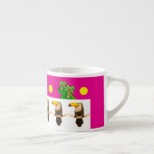 Toucans and Palm Trees Pink Espresso Cup Espressotasse (Rechts)