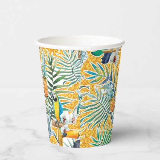 Toucans and Pineapples Luau Cups Pappbecher (Rechts)