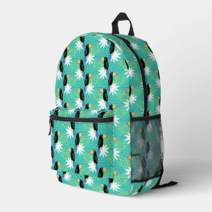 Toucans auf Aquamarin Bedruckter Rucksack