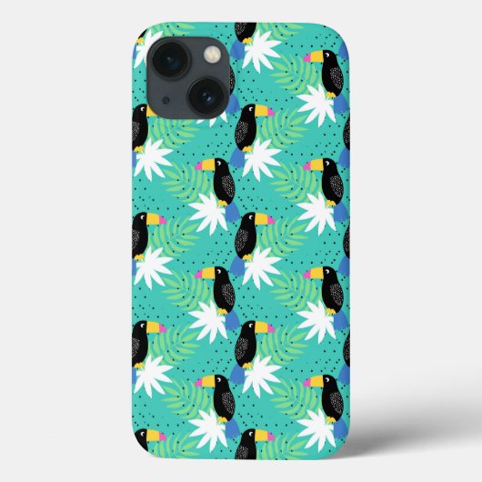 Toucans auf Aquamarin Case-Mate iPhone Hülle (Rückseite)