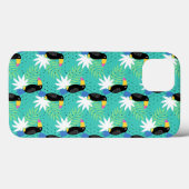 Toucans auf Aquamarin Case-Mate iPhone Hülle (Rückseite (Horizontal))