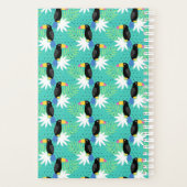 Toucans auf Aquamarin | Monogramm Planer (Rückseite)