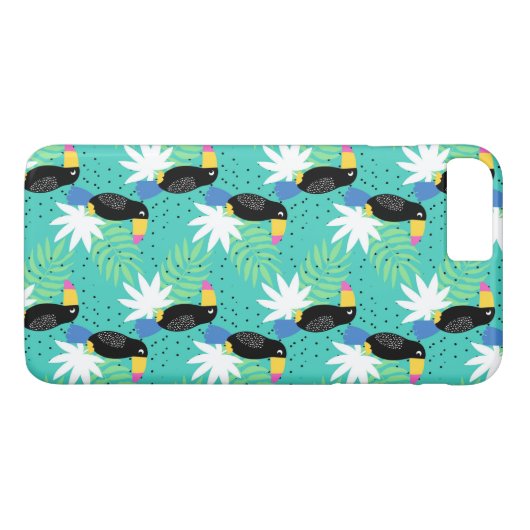 Toucans auf aquamarinem Case-Mate iPhone hülle (Rückseite (Horizontal))