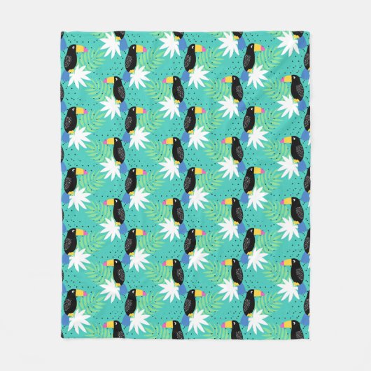 Toucans auf aquamarinem fleecedecke (Vorderseite)