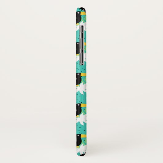 Toucans auf aquamarinem | Monogramm Case-Mate iPhone Hülle (Hinten/Links)