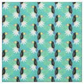 Toucans auf aquamarinem stoff (Muster)