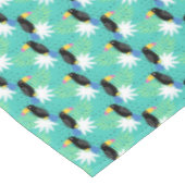 Toucans auf aquamarinem tischdecke (Schrägansicht)