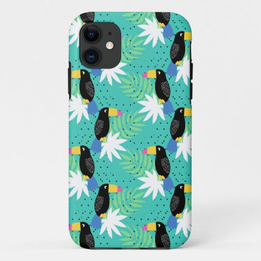 Toucans auf Aquamarinen Case-Mate iPhone Hülle (Rückseite)