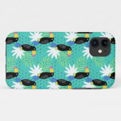 Toucans auf Aquamarinen Case-Mate iPhone Hülle (Rückseite (Horizontal))