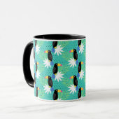 Toucans auf Aquamarinen Tasse (Vorderseite Links)