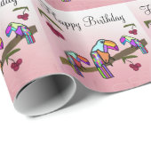 Toucans Geburtstags-Party Geschenkpapier (Rolleneckpunkt)