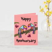 Toucans Happy Anniversary Karte (Gelbe Blume)