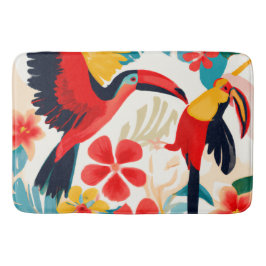 Toucans im Paradies Tropische Kunst Badematte