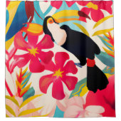 Toucans im Paradies Tropische Kunst Duschvorhang (Vorderseite)