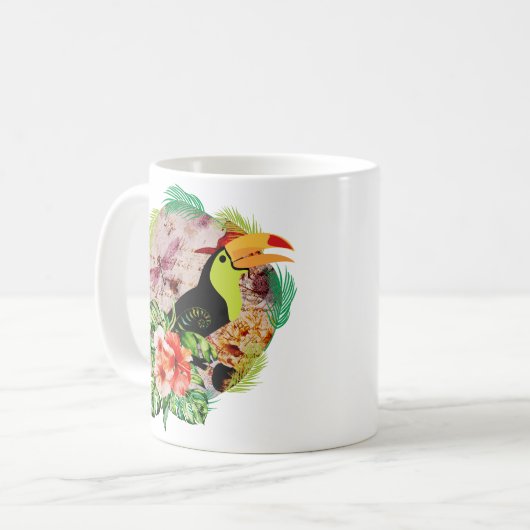 Toucan's Magic - Tropical Bird Witchcraft Kaffeetasse (Vorderseite Links)