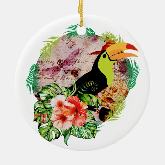 Toucan's Magic - Tropical Bird Witchcraft Keramik Ornament (Hinten)
