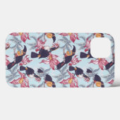 Toucans mit exotischen Blumen Case-Mate iPhone Hülle (Rückseite (Horizontal))
