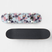Toucans mit exotischen Blumen Skateboard (Horizontal)