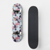 Toucans mit exotischen Blumen Skateboard (Vorderseite)