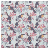 Toucans mit exotischen Blumen Stoff (Muster)