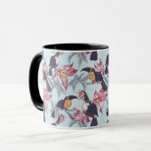 Toucans mit exotischen Blumen Tasse (Vorderseite Links)