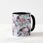 Toucans mit exotischen Blumen Tasse (VorderseiteRechts)