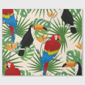 Toucans & Parrots Geschenkpapier (Flach)