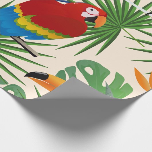 Toucans & Parrots Geschenkpapier (Ecke)