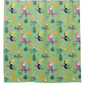 Toucans & Parrotts Duschvorhang (Vorderseite)