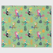 Toucans & Parrotts Geschenkpapier (Flach)