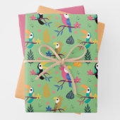Toucans & Parrotts Geschenkpapier Set (Beispiel)