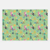 Toucans & Parrotts Geschenkpapier Set (Vorderseite)
