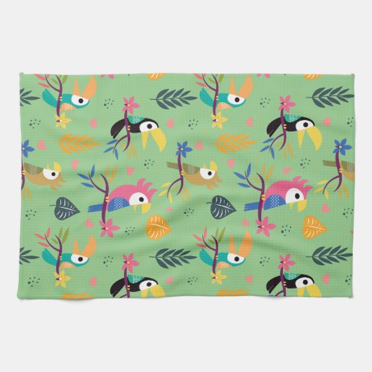 Toucans & Parrotts Geschirrtuch (Horizontal)