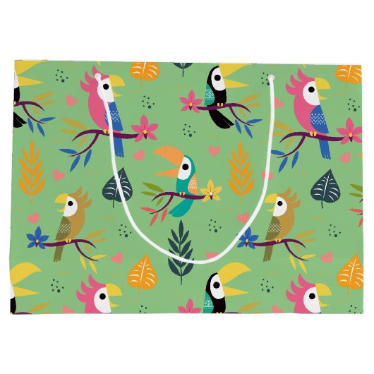 Toucans & Parrotts Große Geschenktüte (Rückseite)