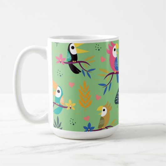 Toucans & Parrotts Kaffeetasse (Links)