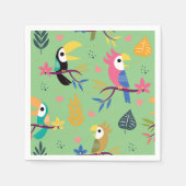 Toucans & Parrotts Serviette (Vorderseite)