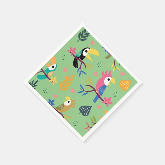 Toucans & Parrotts Serviette (Ecke)