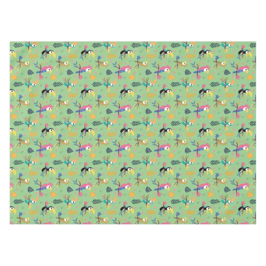 Toucans & Parrotts Tischdecke (Vorderseite (Horizontal))