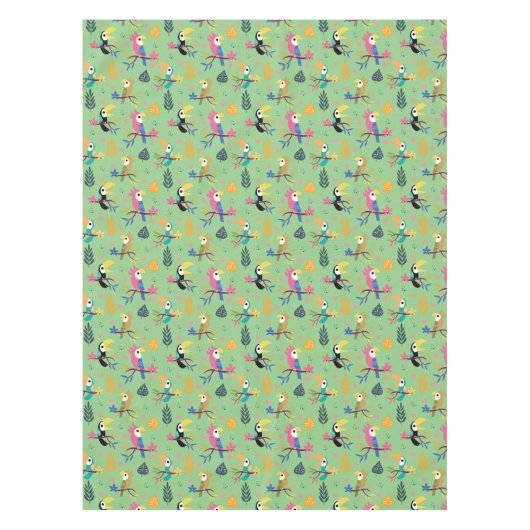 Toucans & Parrotts Tischdecke (Vorderseite)