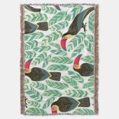 Toucans, tropische Blätter, dekorative Muster. Decke (Vorderseite Vertikal)