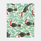 Toucans, tropische Blätter, dekorative Muster. Fleecedecke (Vorderseite)