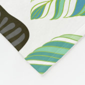 Toucans, tropische Blätter, dekorative Muster. Fleecedecke (Ecke)
